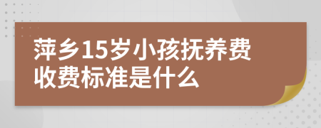 萍乡15岁小孩抚养费收费标准是什么