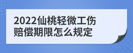 2022仙桃轻微工伤赔偿期限怎么规定