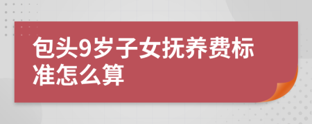 包头9岁子女抚养费标准怎么算