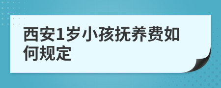 西安1岁小孩抚养费如何规定