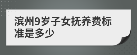 滨州9岁子女抚养费标准是多少