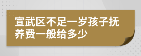 宣武区不足一岁孩子抚养费一般给多少