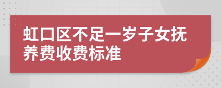 虹口区不足一岁子女抚养费收费标准