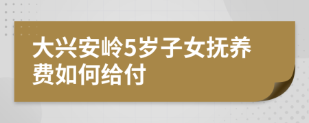 大兴安岭5岁子女抚养费如何给付