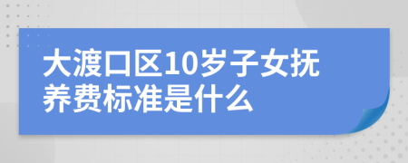 大渡口区10岁子女抚养费标准是什么