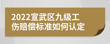 2022宣武区九级工伤赔偿标准如何认定