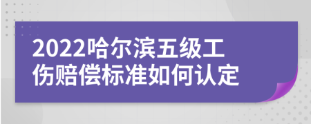 2022哈尔滨五级工伤赔偿标准如何认定