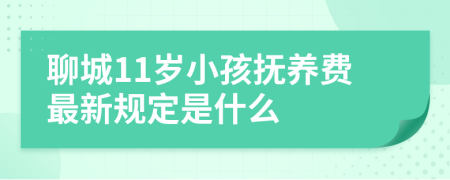 聊城11岁小孩抚养费最新规定是什么