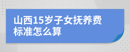 山西15岁子女抚养费标准怎么算