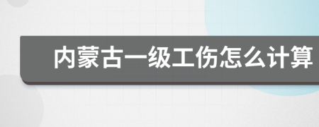 内蒙古一级工伤怎么计算