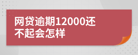 网贷逾期12000还不起会怎样