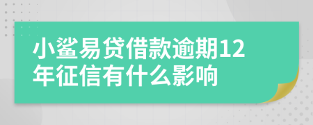 小鲨易贷借款逾期12年征信有什么影响