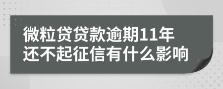 微粒贷贷款逾期11年还不起征信有什么影响