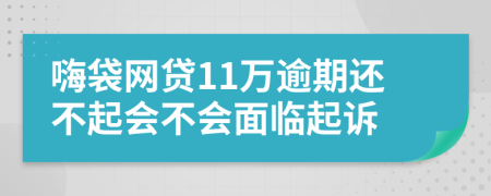 嗨袋网贷11万逾期还不起会不会面临起诉