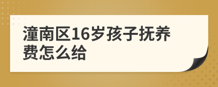 潼南区16岁孩子抚养费怎么给