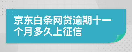 京东白条网贷逾期十一个月多久上征信