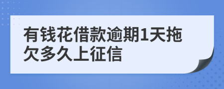 有钱花借款逾期1天拖欠多久上征信