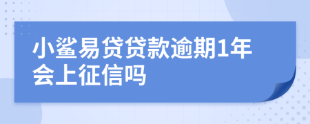 小鲨易贷贷款逾期1年会上征信吗