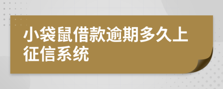 小袋鼠借款逾期多久上征信系统