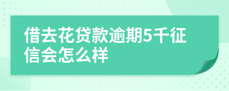 借去花贷款逾期5千征信会怎么样