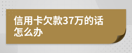 信用卡欠款37万的话怎么办