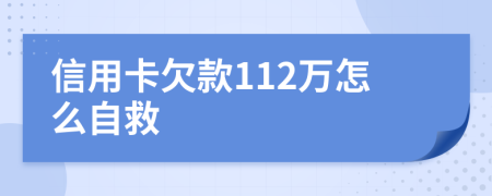 信用卡欠款112万怎么自救