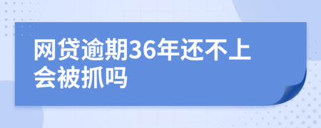 网贷逾期36年还不上会被抓吗