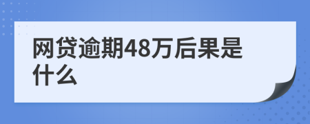 网贷逾期48万后果是什么