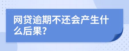 网贷逾期不还会产生什么后果？