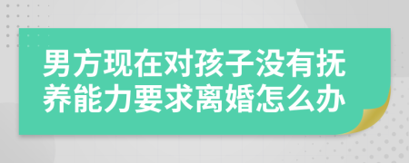 男方现在对孩子没有抚养能力要求离婚怎么办