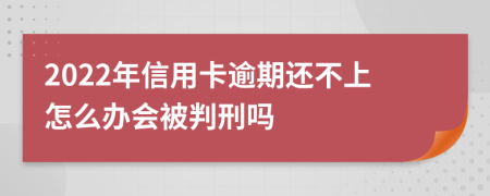 2022年信用卡逾期还不上怎么办会被判刑吗