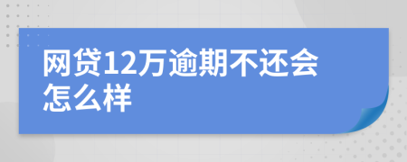 网贷12万逾期不还会怎么样