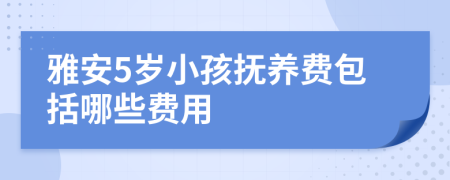 雅安5岁小孩抚养费包括哪些费用