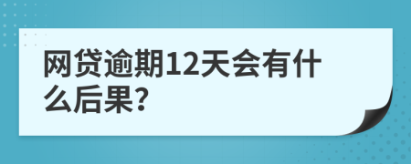 网贷逾期12天会有什么后果？