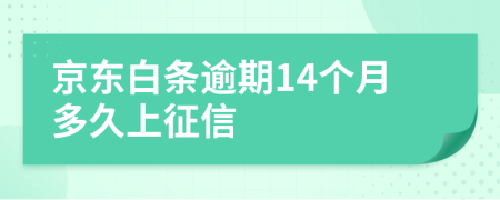 京东白条逾期14个月多久上征信