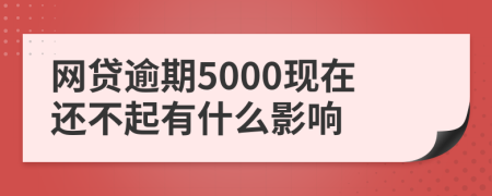 网贷逾期5000现在还不起有什么影响