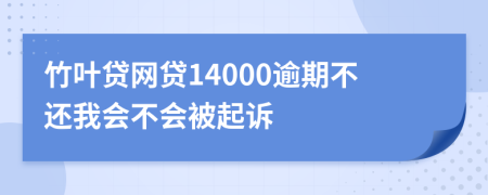 竹叶贷网贷14000逾期不还我会不会被起诉