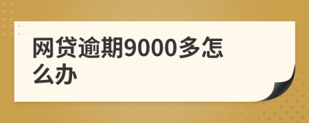 网贷逾期9000多怎么办