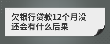 欠银行贷款12个月没还会有什么后果