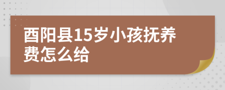 酉阳县15岁小孩抚养费怎么给
