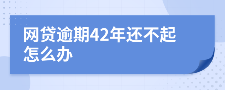 网贷逾期42年还不起怎么办