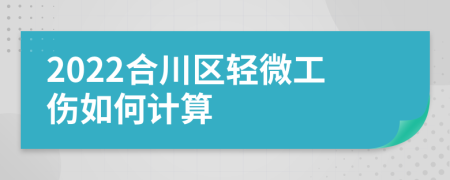 2022合川区轻微工伤如何计算