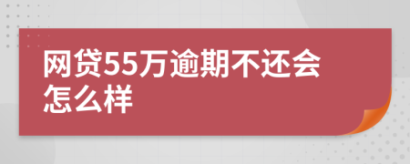 网贷55万逾期不还会怎么样