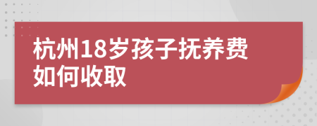 杭州18岁孩子抚养费如何收取