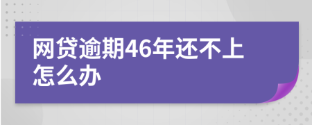 网贷逾期46年还不上怎么办