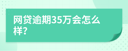 网贷逾期35万会怎么样？