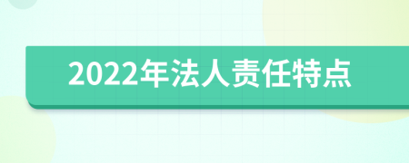 2022年法人责任特点