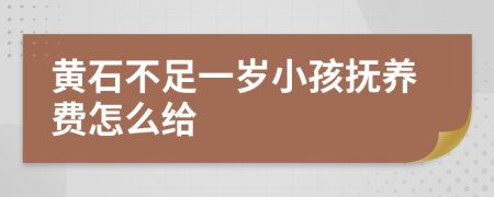 黄石不足一岁小孩抚养费怎么给