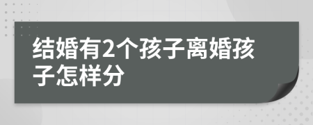 结婚有2个孩子离婚孩子怎样分