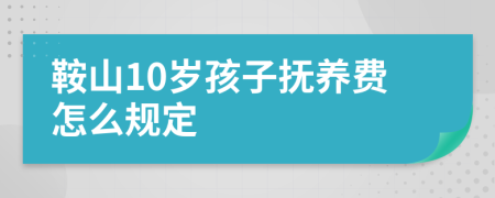 鞍山10岁孩子抚养费怎么规定